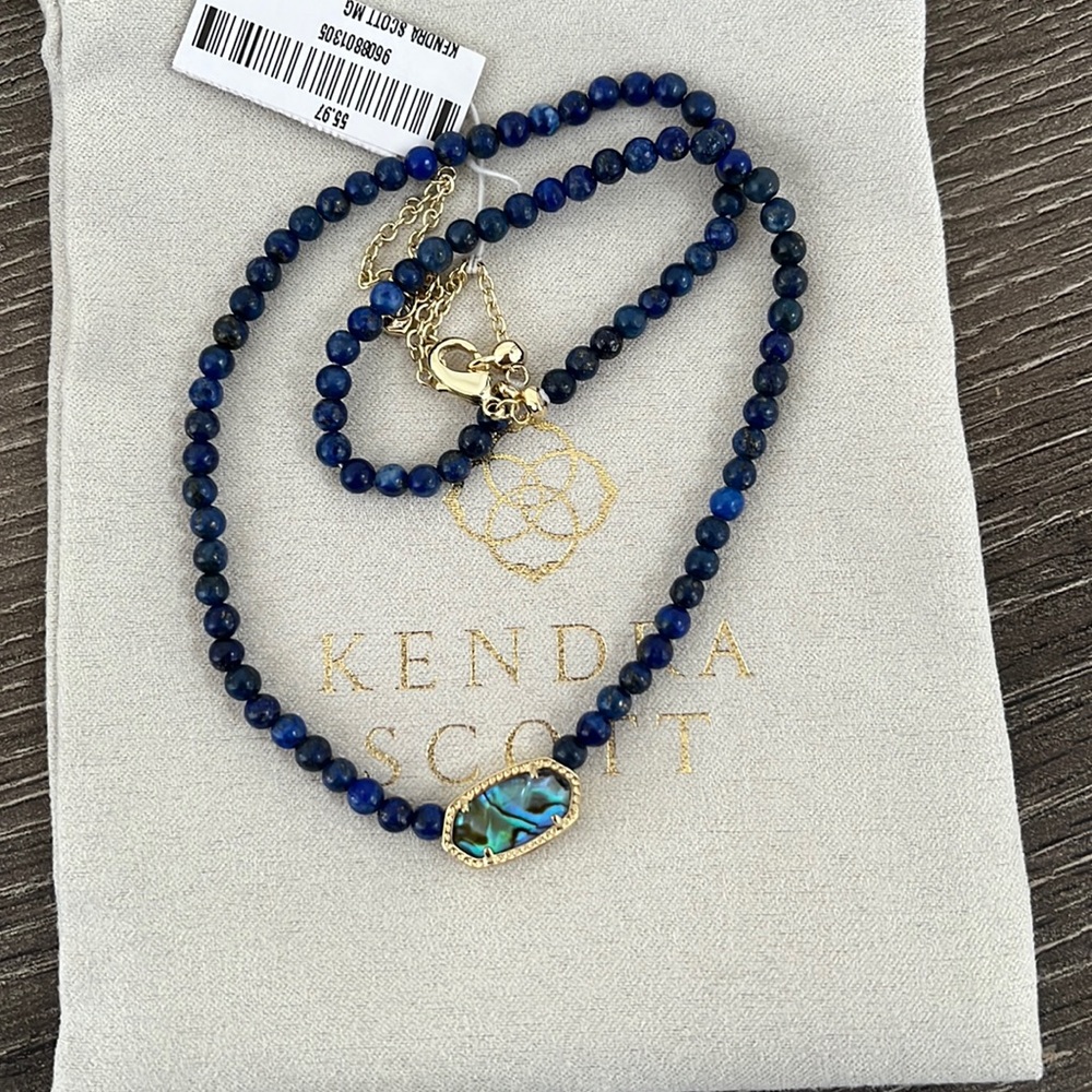 NWT Kendra Scott beaded Elisa in Blue Mix